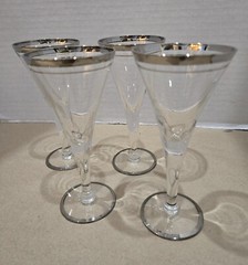 Double Ring Platinum Cocktail Flutes Everything Tastes Better in Pretty glasses