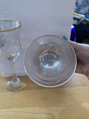 Crystal Goblets with Swirl Pattern and Gold Trim – 7.75″ x 3.5″ – Circleware?