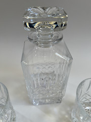 Marquis by Waterford Maxwell Crystal (2) Tumblers Glasses and (1) Decanter NICE,