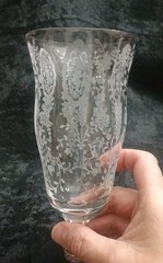 Tiffin Franciscan «Love Lace» Iced Tea Glass 6.5” Tiny Chip On Bottom Rim