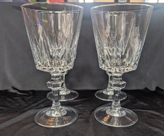 PRINCESS HOUSE ESPRIT Crystal Water Wine Glass Set 4 Clear Stemware