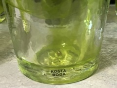 Kosta Boda Mine Lime Swirl Art Glass By Ulrica Hydman Vallien Sweden – Set of 6