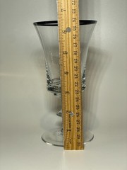 Gorham Crystal Cavalier Water Goblet Glass with Wide Platinum Rim
