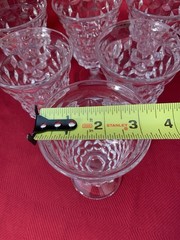 Fostoria American Goblets Clear Glass Round Stemmed Flared 5.5″ Set 6