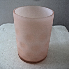 Collectible Satin Pink Cased in White Tumble with Inverted Coin Dots