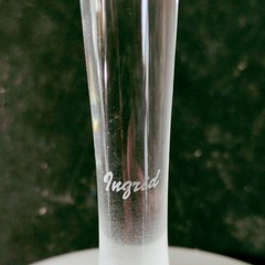 INGRID BELOVED CHAMPAGNE FLUTES, Lead Crystal, 11 5/8», Judaica, Germany, 2PCS