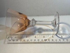 Glassware set of 2 Cordial Drink Glasses 5.5 inches tall. 2 different colors.