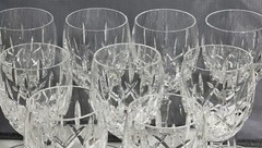 9 Gorham Lady Anne West Germany Water Goblets 4″Stem & Foot 7 5/8″ H x 2 3/4″W