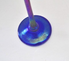 Pair of Bri’oni Hand Made Signed Numbered 12″ Iridescent Wine Glass NEW PERFECT