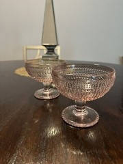 Vintage Rose Tinted Glass Goblet/Dessert, Fruit Bowl (sold Individually)