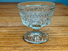 Set of 4 Vintage Pressed Glass Wexford Pattern Champagne coupe/ Sherbet by Anch