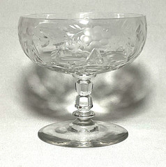ROCK SHARPE ~ Cut Crystal 7 oz COUPE CHAMPAGNE GLASS w/Wafer Stem (1004-1) ~ USA