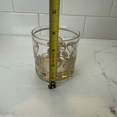 Culver Ltd 22k Gold Mushroom Lowball Drinking Glass (1) Vtg Mid Century MCM Vtg