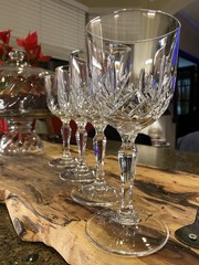 Palace Royal Crystal Rock 4 Water Goblets Wine Glasses Replacements Discontinued