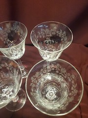 Lenox Blown Glass Etched Crystal Water Goblet ( Castle Garden)