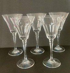 Ser/5 Towle Australian Fine Lead Crystal “Reflection” Wine Glasses 7.25 T NWOB