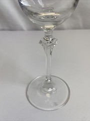 VTG Spiegelau Crystal Water/Wine Goblet Scroll & Platinum Band & Crown Mark 7.5”