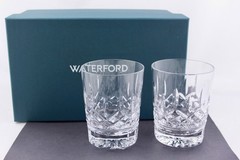 SET OF 2 WATERFORD LISMORE DOUBLE OLD FASHIONED GLASSES/TUMBLERS – NIB
