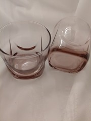 Set Of 2 Libbey Imperial Double Old Fashioned Plum 3 5/8″ Glasses