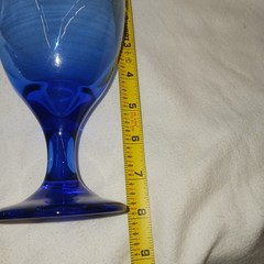 Vintage Libbey Cobalt Blue Wine Glasses Water Goblets. Set Of 2. Brand New