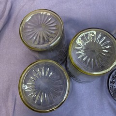 Rockwell Sterling Silver Overlay Glass Juice Tumblers 3.75″ MCM Floral Set 6