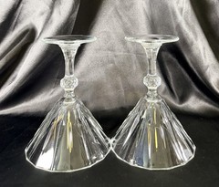 Set Of 2~Cellini~Martini Glasses~Clear Crystal~6”