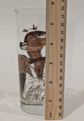 Set/4 Vintage LIBBEY Canadian Geese Flight Glasses Highball Whiskey 12 oz 5.5″T