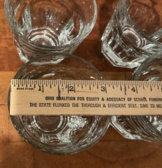 Set of 4 Libbey DuraTuff GIBRALTAR 3-1/2″ Clear Glass on the Rocks 7 Oz. Glasses