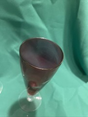 Vintage Red Green Blue Wine/champagne Glasses 1960’s 7” Tall