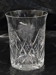 5 Vintage MCM Neman Glassworks Russian Cut Crystal Hot Tea Glasses Hand Cut 131