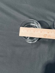 Pair of Double Old Fashion Whiskey Glass w/ Bubble Heavy Bottom Tumbler VG Cond
