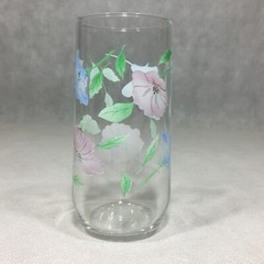 Luminarc France Morning Glory Chloe Pastel Floral Glass Tumblers Set of 3