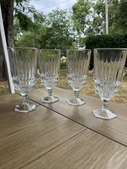 Vintage Fostoria Heritage Clear Crystal Iced Tea Goblets Water Glasses-Set of 4