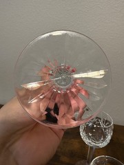 VTG SET(4) Crystal Fan & Criss Cross Pattern Glasses 7 3/8″H
