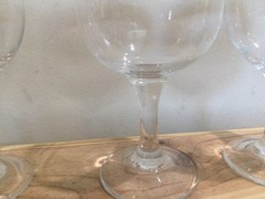 4 CIRCLEWARE Classique WINE GLASSES GOLD Encrusted RIM CRYSTAL Wine Glass