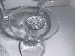 LOT OF 5 Crystal WINE GLASSES with Etched Wheat Leaf Design. Have other pieces