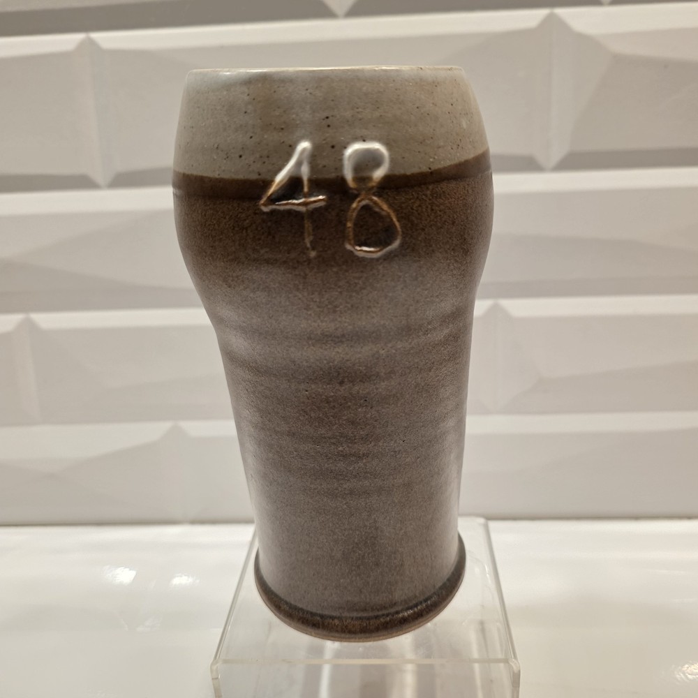 Studio Pottery Hand Thrown Stoneware Tumbler Pilsner 48