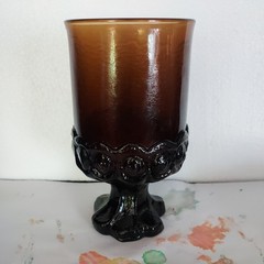 Tiffin Franciscan Madeira Smoke Brown Water Goblet Glass 5 1/2″ Replacements