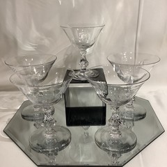 Bryce Crystal Autumn Cocktail Champagne Martini 4.75” Glass – Set of 5