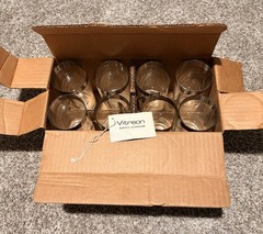 8 Vintage Mid-Century Modern (MCM) Monogrammed Highball Glasses