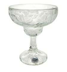 Vintage Princess House Fantasia Etched Floral Set of Four Margarita Glasses