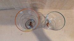 Vintage 1960’s Barware Glass Tumblers Measuring Drinking Game Glasses