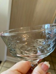 Libbey #3005 Rock Sharpe Arctic Rose Champagne Tall Sherbet Glasses 6 1/8″