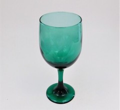Libbey Juniper Green Tulip 7″ Water Goblets Wine Glass Vintage