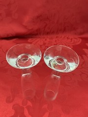FLAWLESS Flute BACCARAT France Two Glass VEGA Crystal VODKA SHOT CORDIAL LIQUEUR
