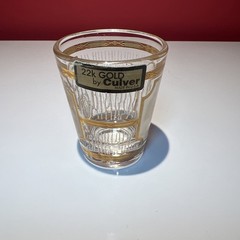 Vintage Culver Carson Nugget Casino Carson City 22 K Gold Overlay Shot Glass