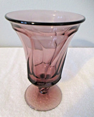SET of 3 Fostoria Glass Co. JAMESTOWN Amethyst Purple Footed Water Goblet