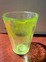 Kosta Boda Green Swirl Art Tumbler Ulrica Hydman Vallien UHV -Sweden