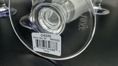 Set Of 4 Mikasa Etched Clear «Cheers» Pilsner Glasses 9.5″