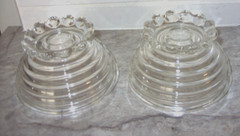 Anchor Hocking Manhattan Clear Glass 6 Sherbet Champagne Glasses Dessert Dishes